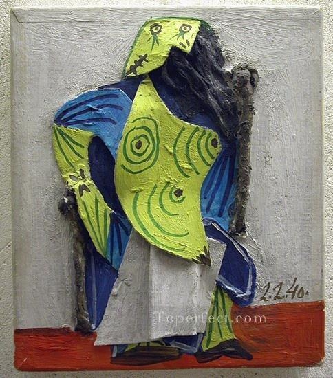 Mujer sentada en un sillón 3 1940 cubista Pablo Picasso Pintura al óleo